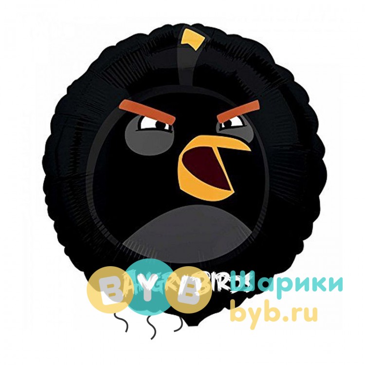 Шар фольгированный "Круг Angry Birds"