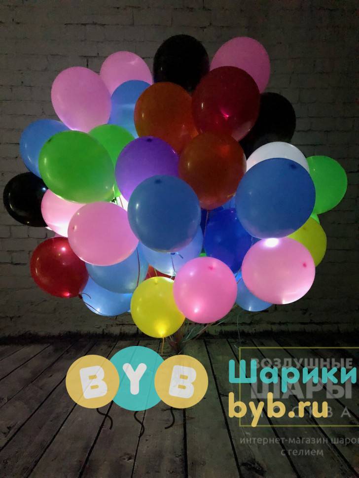 Облако светящихся шаров