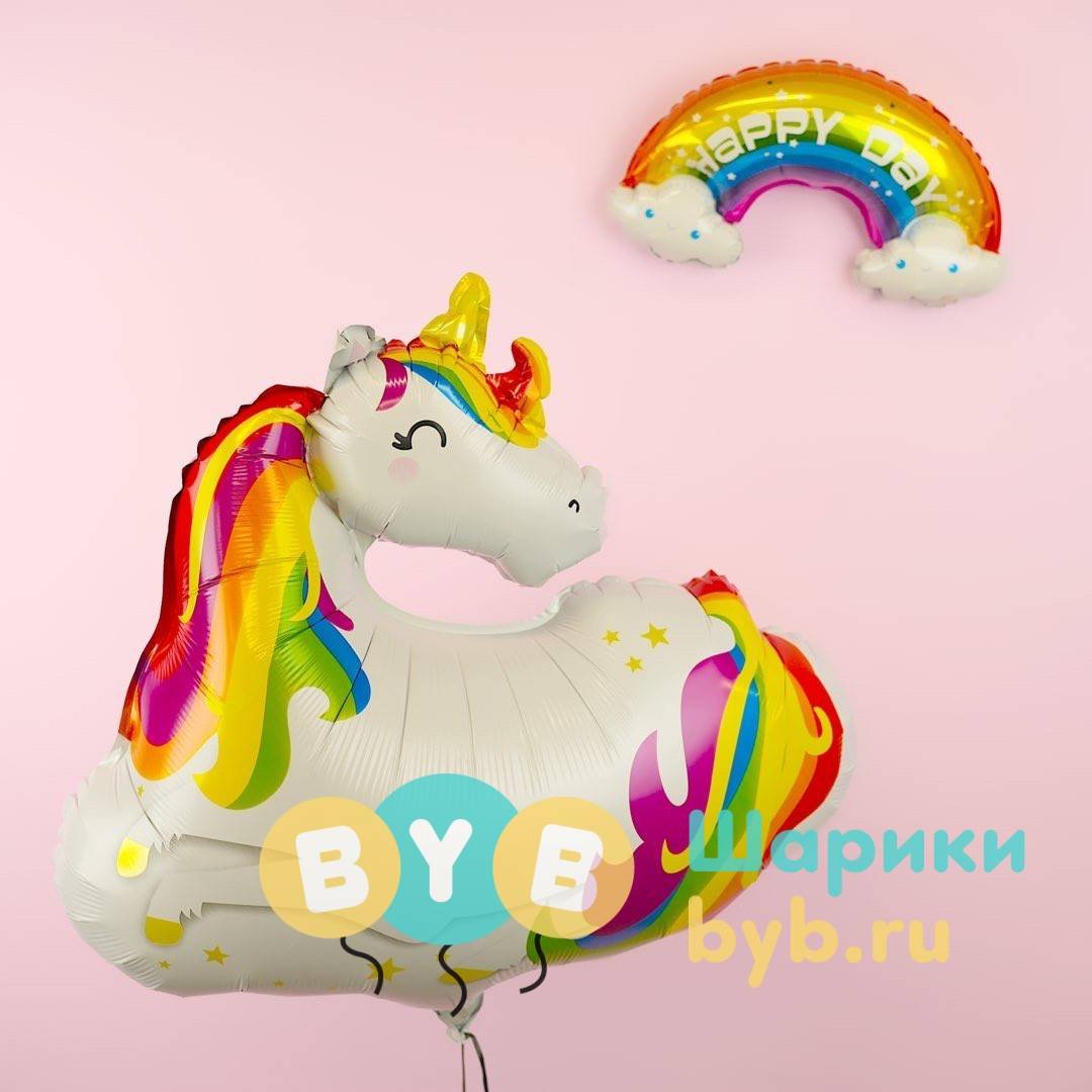 Шар фольгированный "Единорог на облаке"