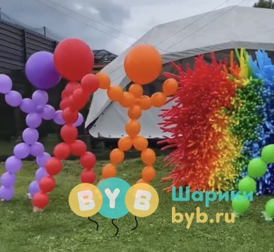 Танцующий человек из шаров