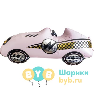 Шар-фигура "Машина Кабриолет розовый"