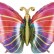 Шар фольгированный "Волшебная бабочка, Градиент"