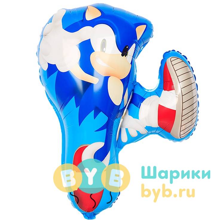 Шар фольгированный "Соник шагающий"
