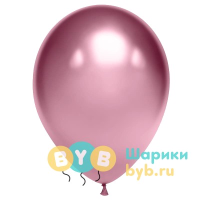 Шар хром розовый