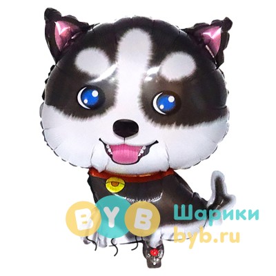Шар-фигура "Собака Хаски" 60см